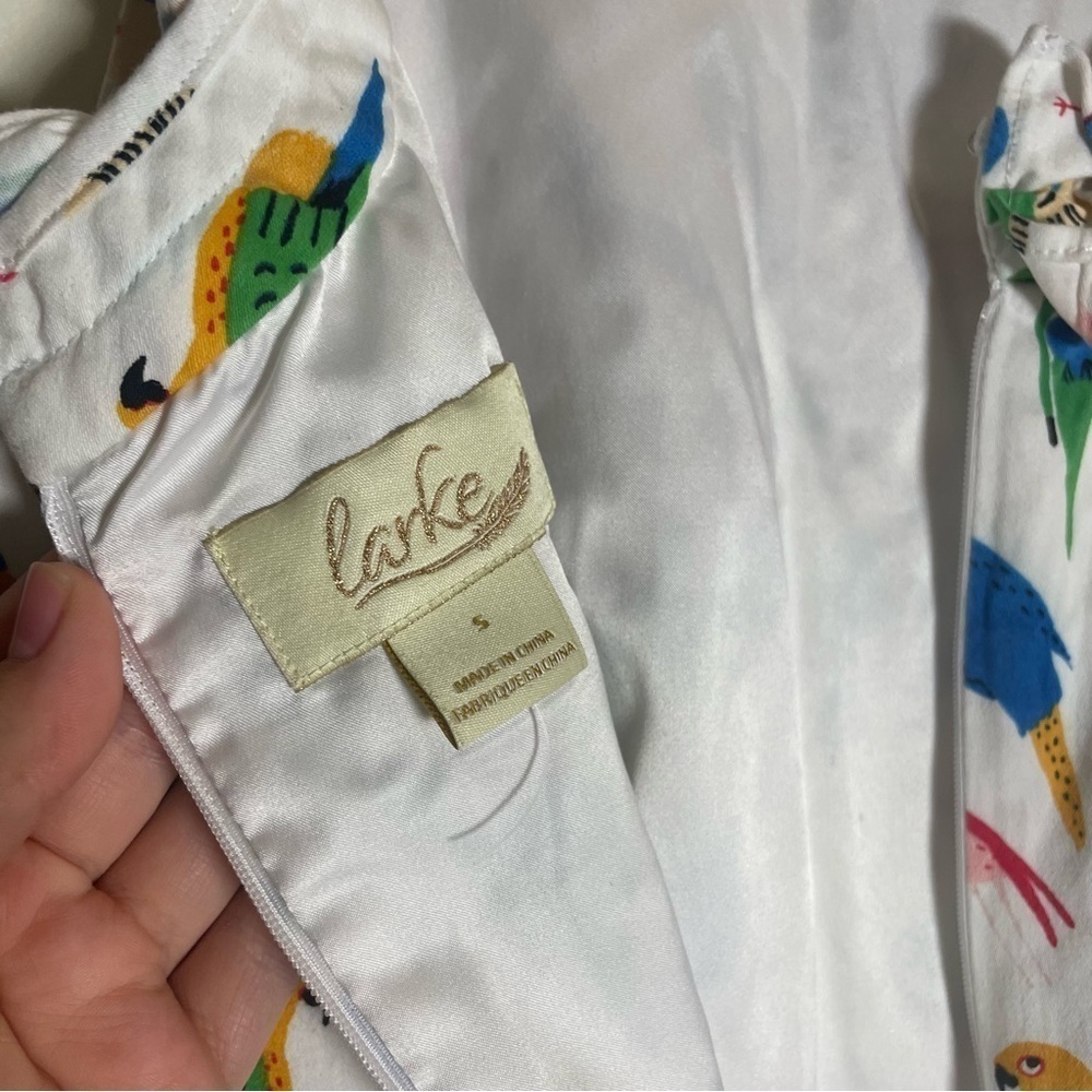 Anthropologie Parrot Shift Dress by Larke Size Small Cotton - Picture 8 of 10